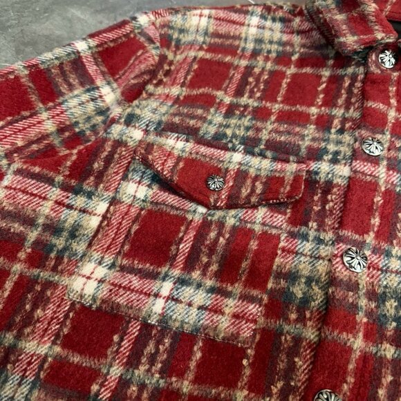 Chrome Hearts Guppy embroidered checkered shirt - Picture 4 of 7